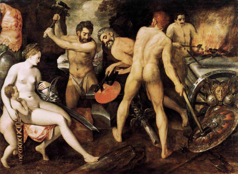 Frans Floris de Vriendt Venus at Vulcans Forge